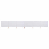 6-panel Wind Screen Fabric 800x120 cm Sand White 47174