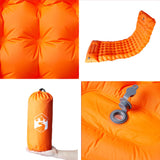 Self Inflating Camping Mattress with Pillow 1-Person Orange 4007095