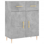 Highboard Concrete Grey 69.5x34x180 cm Engineered Wood 3198525