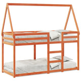 Bunk Bed without Mattress Wax Brown 90x200 cm Solid Wood Pine 3282078