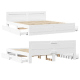 Bed Frame with Headboard without Mattress White 180x200 cm Super King 3295541