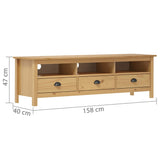 TV Cabinet Hill Honey Brown 158x40x47 cm Solid Pine Wood 288927