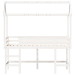 ZNTS Loft Bed with Ladder and Roof without Mattress White 80x200 cm 3282153