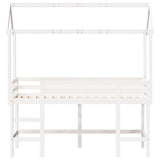 Loft Bed with Ladder and Roof without Mattress White 80x200 cm 3282153