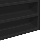 Vitrine Cabinet Black 100x8.5x75 cm Engineered Wood 847934