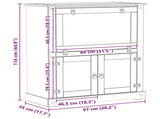 Wine cabinet White 97 x 45 x 114 cm Solid Pine Wood 42024956