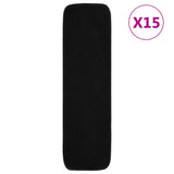 Anti Slip Stair Mats 15 pcs 75x20 cm Black Rectangular 340393