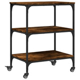 Kitchen Trolley Smoked Oak 60x41x76 cm Engineered Wood 842303