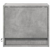 Wall-mounted Bedside Cabinets with LED Lights 2 pcs Concrete Oak 852082