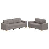 Sofa Set with Cushion 2 pcs Taupe 221 x 78 x 80 cm Fabric 3324716