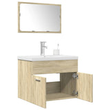 3 Piece Bathroom Furniture Set Sonoma Oak Engineered Wood 3324987