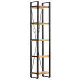 ZNTS 5-Tier Bookcase 39x30x180 cm Solid Mango Wood 320616