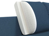 3-Seater Sofa Blue 222 x 81 x 89 cm Fabric 42048637