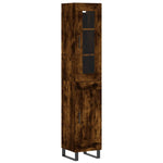 Highboard Smoked Oak 34.5x34x180 cm Engineered Wood 3199518