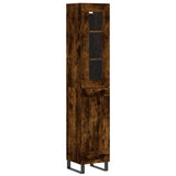 Highboard Smoked Oak 34.5x34x180 cm Engineered Wood 3199518