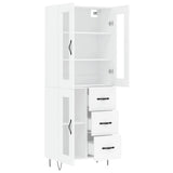 Highboard White 69.5x34x180 cm Engineered Wood 3198625