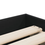 Bed Frame with Drawers without Mattress Black 90x200 cm 3207295
