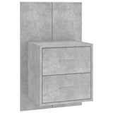 Bed Headboard with Cabinets Concrete Grey Engineered Wood 3115687