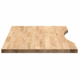 Desk Top Untreated 80x50x2.5 cm Solid Wood Oak Rectangular 4009007