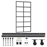 Sliding Door with Hardware Set ESG Glass&Aluminium 102x205 cm 3081960