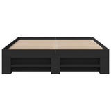 Bed Frame without Mattress Black 135x190 cm Double Engineered Wood 3295507