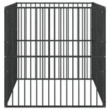 Dog Playpen 4 Panel Black Galvanised Steel 172209