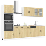 ZNTS 7 Piece Kitchen Cabinet Set Kalmar Sonoma Oak Engineered Wood 3314744