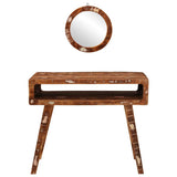 Dressing Table Brown 90 x 76 x 45 cm Solid Reclaim Wood 4104566