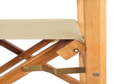 Dining Chair Brown and Beige 56 x 54 x 87 cm Solid Teak Wood 42032676