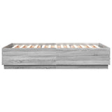 Bed Frame without Mattress Grey Sonoma 150x200 cm King Size 3209700