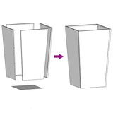 Garden Planters 45x45x75 cm 2 pcs Galvanised Steel 851105