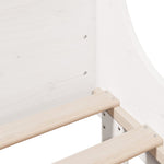 Bed Frame without Mattress White 140x190 cm Solid Wood Pine 3306433