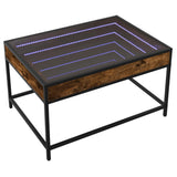 ZNTS Coffee Table with Infinity LED Smoked Oak 70x50x41 cm 847684