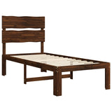 Single Bed Frame with Headboard ROSTOCK Dark Brown 75 x 190 cm 903479