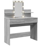 Dressing Table with LED Grey Sonoma 100x40x130 cm 848204