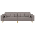 Fabric Sofa with Cushion Taupe 208 cm Fabric 3335148