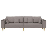 Fabric Sofa with Cushion Taupe 208 cm Fabric 3335148