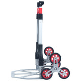 146445 Foldable Stair Transport Trolley 70 kg Aluminium Silver