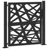 Garden Gate Black 100x100 cm Steel Light Design 4100949