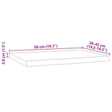 Wall Shelf 50x40x3.8 cm Rectangular Solid Wood Acacia Live Edge 370295