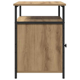Bedside Cabinet with Drawer 2 pcs Artisan oak Engineered Wood 879504