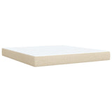 Box Spring Bed with Mattress Cream 180x200 cm Fabric 3285399