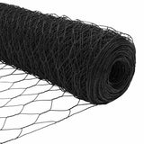 Welded Wire Fence 10 x 1.5 m PVC-Coated Steel Grey Mesh 3336835
