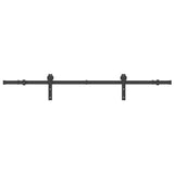 Sliding Door Hardware Kit 183 cm Steel Black 4009748