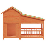 Dog Kennel Brown 143x60.5x109 cm Solid Wood Pine 172261