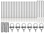 Ground Spike Fence Post 26 pcs Grey Powder-Coated Steel 3350191