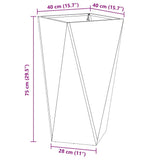 Planter 2 pcs Anthracite 40 x 40 x 75 cm Steel 883785