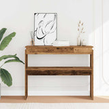 Console Table Old Wood 102x30x80 cm Engineered Wood 856626