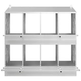 ZNTS Chicken Nesting Box with 8 Compartments Galvanized Silver Metal 864350