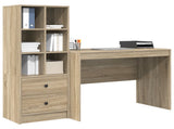 Desk with Drawer 2 pcs Sonoma Oak 3337371